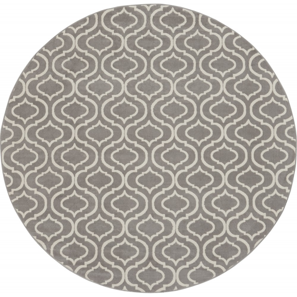 Nourison Jubilant JUB19 Area Rug, Grey, 8' x Round