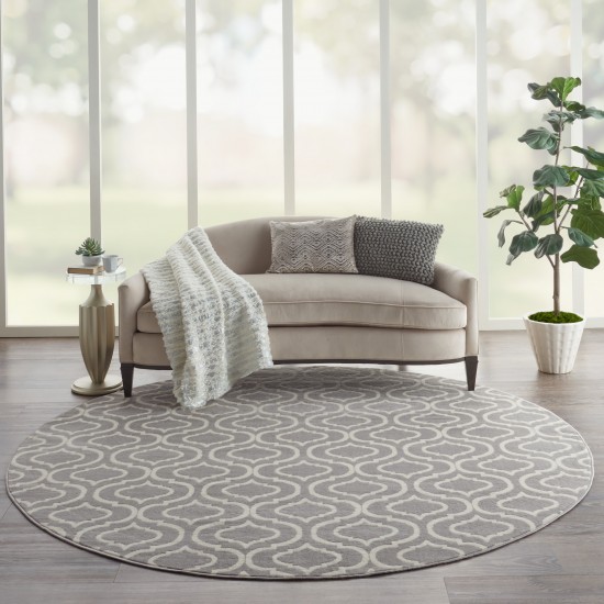 Nourison Jubilant JUB19 Area Rug, Grey, 8' x Round