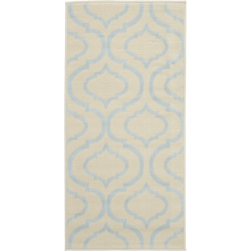 Nourison Jubilant JUB19 Area Rug, Ivory/Blue, 2' x 4'