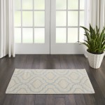 Nourison Jubilant JUB19 Area Rug, Ivory/Blue, 2' x 4'