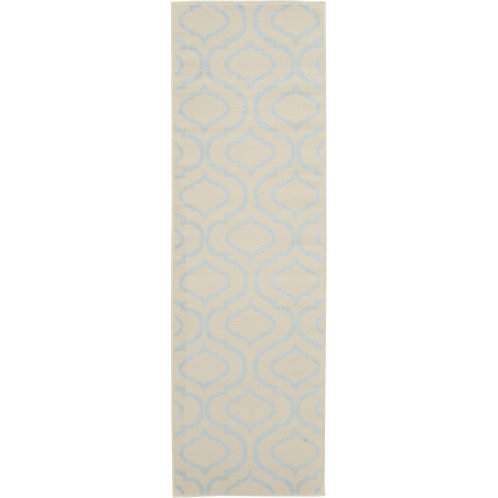 Nourison Jubilant JUB19 Runner Rug, Ivory/Blue, 2'3" x 7'3"