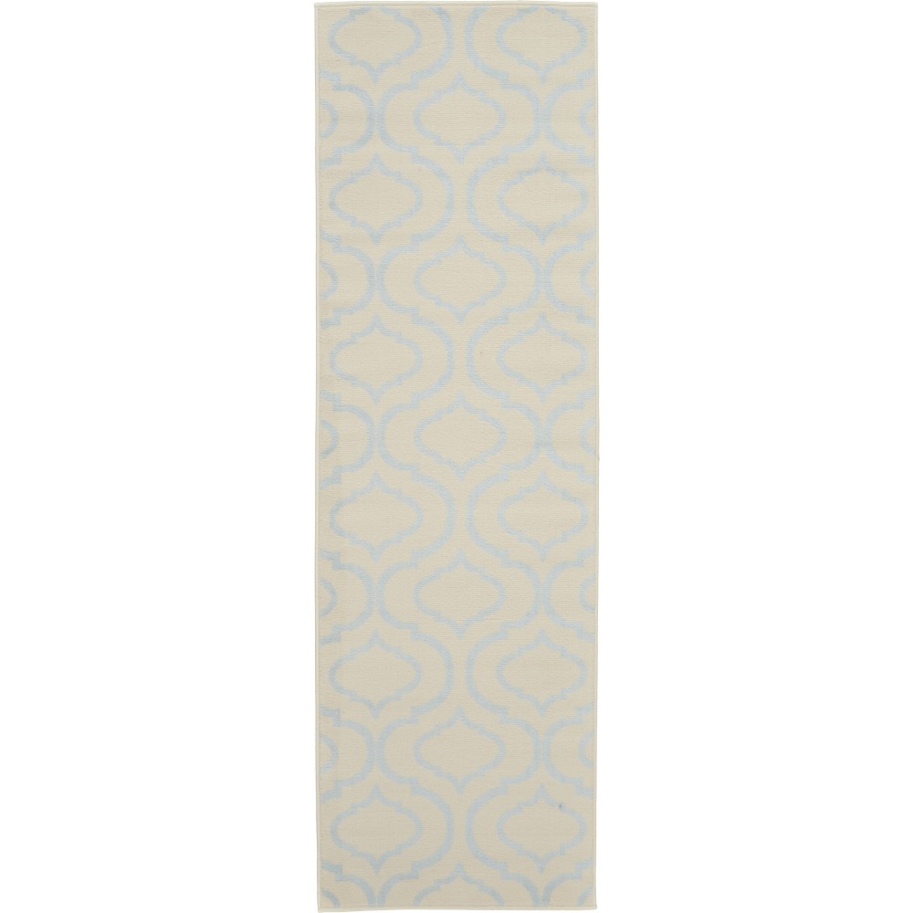 Nourison Jubilant JUB19 Runner Rug, Ivory/Blue, 2'3" x 7'3"