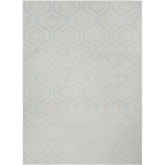 Nourison Jubilant JUB19 Area Rug, Ivory/Blue, 4' x 6'