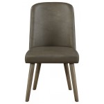 ACME Waylon Side Chair (Set-2), Gray PU & Gray Oak (2Pc/1Ctn)