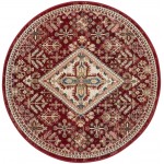 Nourison Karisma KAR02 Area Rug, Brick/Ivory, 4' x Round