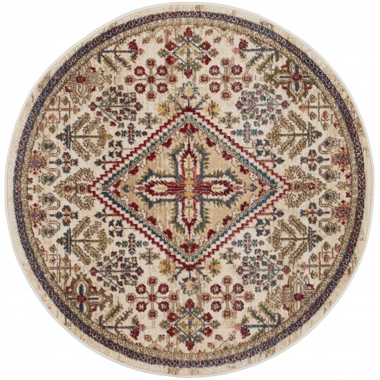 Nourison Karisma KAR02 Area Rug, Ivory, 4' x Round