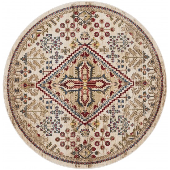 Nourison Karisma KAR02 Area Rug, Ivory, 6' x Round