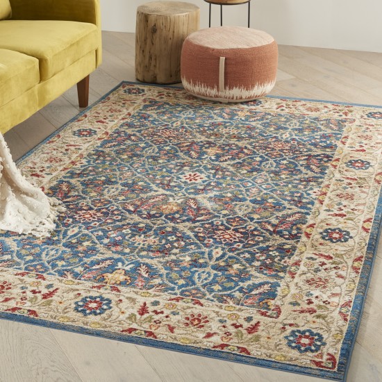 Nourison Karisma KAR03 Area Rug, Blue/Ivory, 4' x 6'