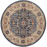 Nourison Karisma KAR03 Area Rug, Blue/Ivory, 6' x Round