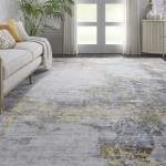 Kathy Ireland Home Safari Dreams KI371 Area Rug, Ivory/Gold, 9' x 12'