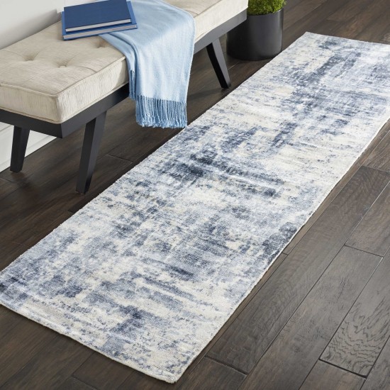 Kathy Ireland Home Safari Dreams KI372 Runner Rug, Blue, 2'3" x 8'