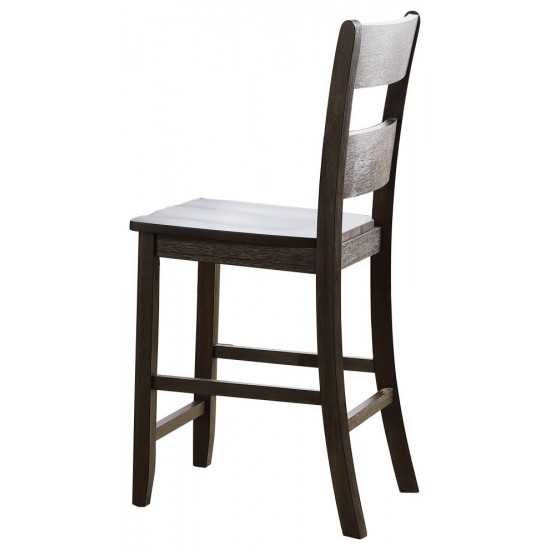 ACME Haddie Counter Height Chair (Set-2), Distressed Walnut (2Pc/1Ctn)