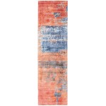 Kathy Ireland Home Safari Dreams KI374 Runner Rug, Blue/Brick, 2'3" x 8'