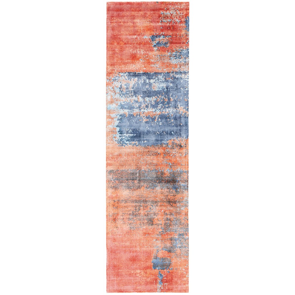 Kathy Ireland Home Safari Dreams KI374 Runner Rug, Blue/Brick, 2'3" x 8' Kathy Ireland Home Safari Dreams KI374 Runner Rug, Blue/Brick, 2'3" x 8'