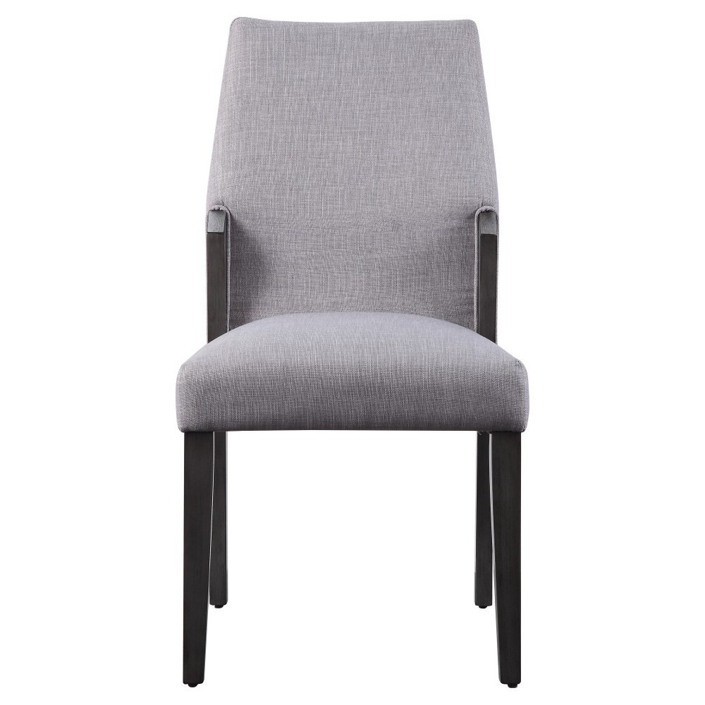 ACME Bernice Side Chair (Set-2), Fabric & Gray Oak (2Pc/1Ctn) ACME Bernice Side Chair (Set-2), Fabric & Gray Oak (2Pc/1Ctn)
