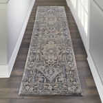 Kathy Ireland Home Moroccan Celebration KI381 Runner Rug, Navy, 2'2" x 7'6"