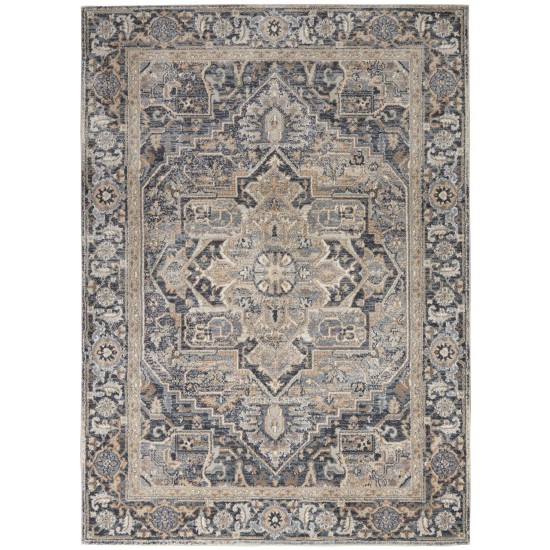 Kathy Ireland Home Moroccan Celebration KI381 Area Rug, Navy, 3'10" x 5'10"