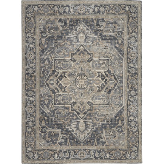 Kathy Ireland Home Moroccan Celebration KI381 Area Rug, Navy, 7'10" x 10'6"