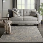 Kathy Ireland Home Moroccan Celebration KI382 Area Rug, Silver, 3'10" x 5'10"