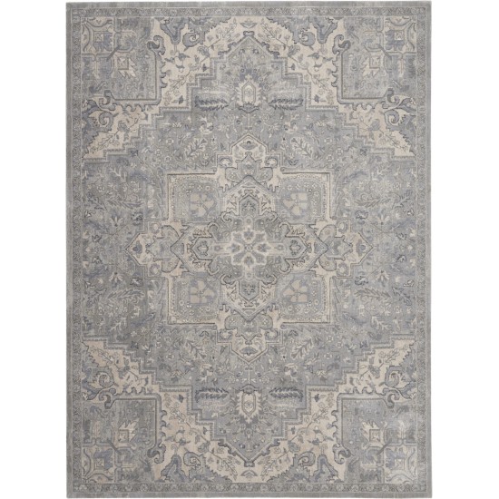 Kathy Ireland Home Moroccan Celebration KI382 Area Rug, Silver, 7'10" x 10'6"