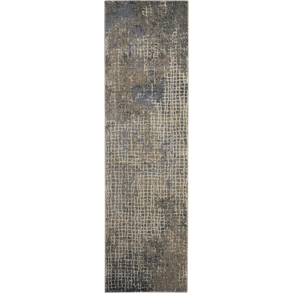 Kathy Ireland Home Runner Rug, Ivory/Grey, 2'2" x 7'6"