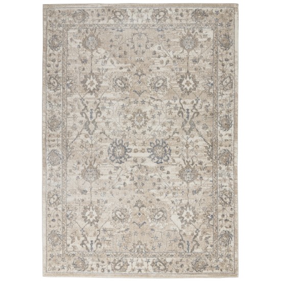 Kathy Ireland Home Moroccan Celebration KI384 Area Rug, Ivory/Sand, 5'3" x 7'3"