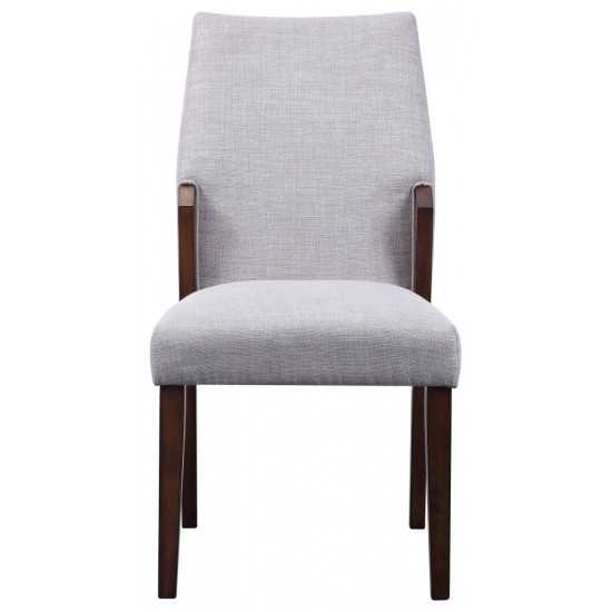 ACME Bernice Side Chair (Set-2), Fabric & Brown (2Pc/1Ctn)