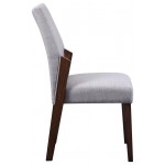 ACME Bernice Side Chair (Set-2), Fabric & Brown (2Pc/1Ctn)