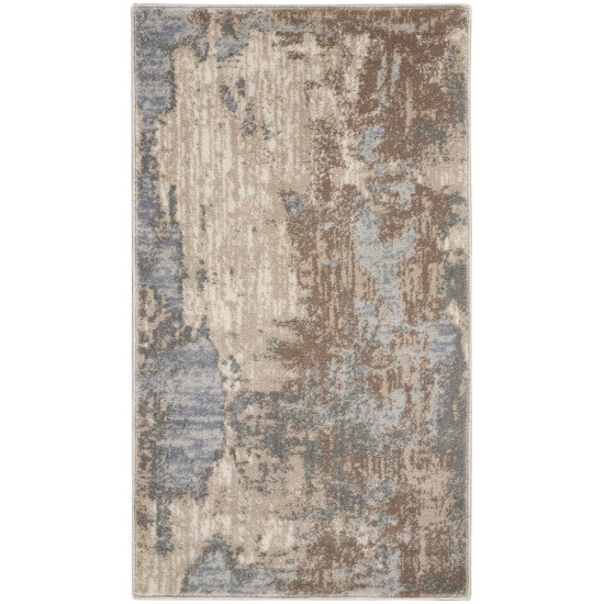 Kathy Ireland Home Moroccan Celebration KI386 Area Rug, Grey/Beige, 2'2" x 3'9"