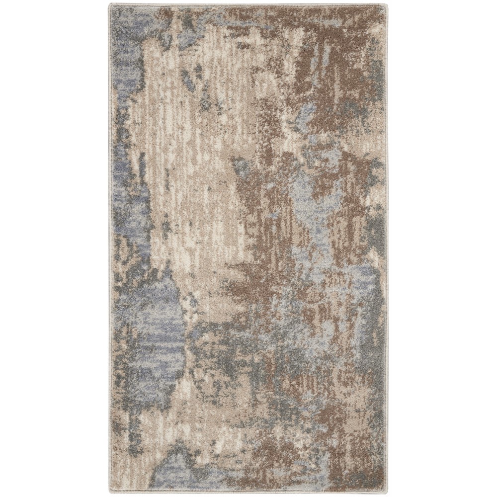 Kathy Ireland Home Moroccan Celebration KI386 Area Rug, Grey/Beige, 2'2" x 3'9"