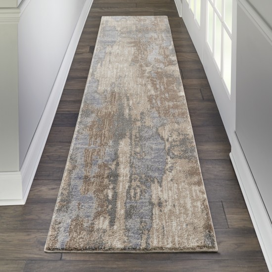 Kathy Ireland Home KI386 Runner Rug, Grey/Beige, 2'2" x 7'6"