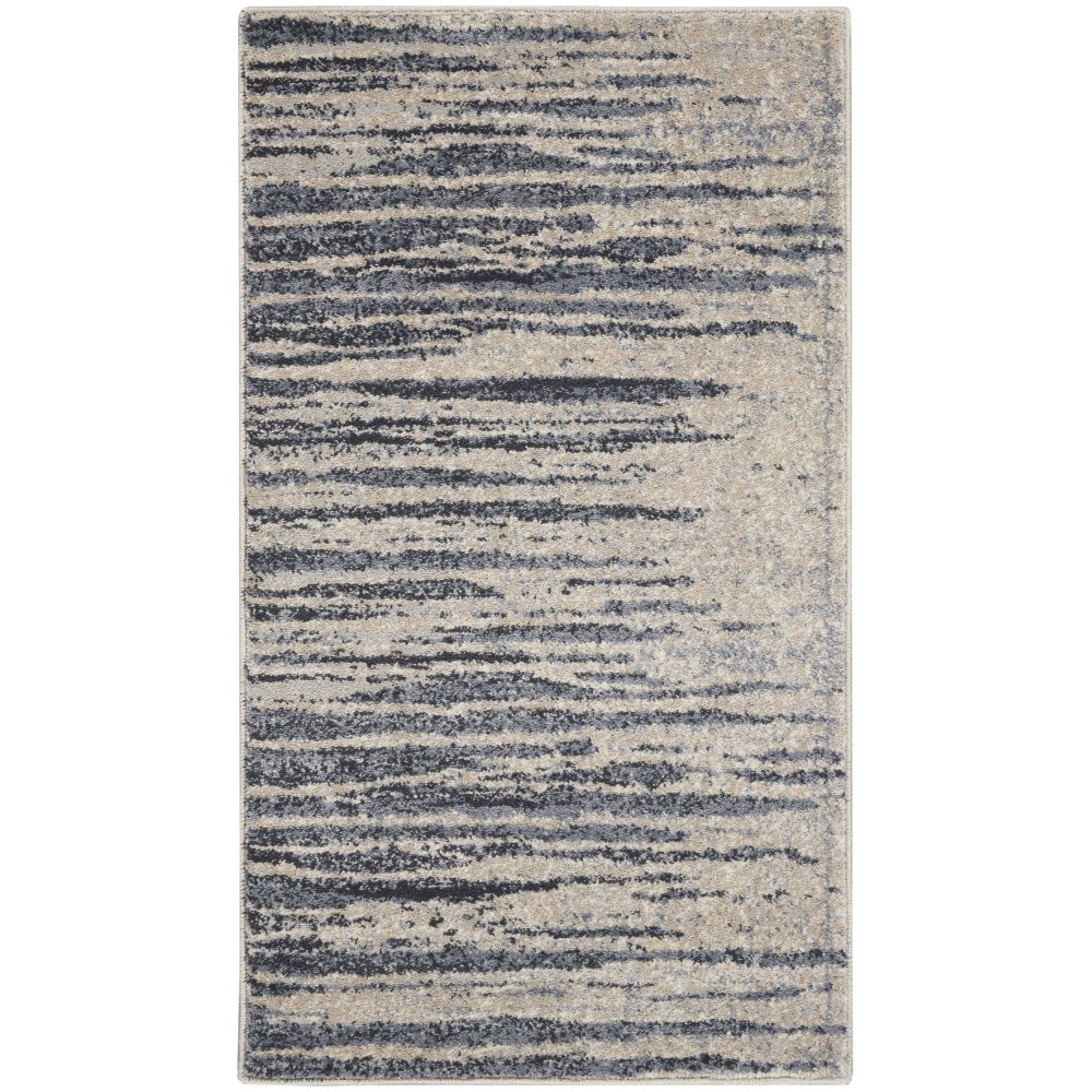 Kathy Ireland Home Moroccan Celebration KI387 Area Rug, Blue/Beige, 2'2" x 3'9"