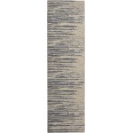 Kathy Ireland Home KI387 Runner Rug, Blue/Beige, 2'2" x 7'6"