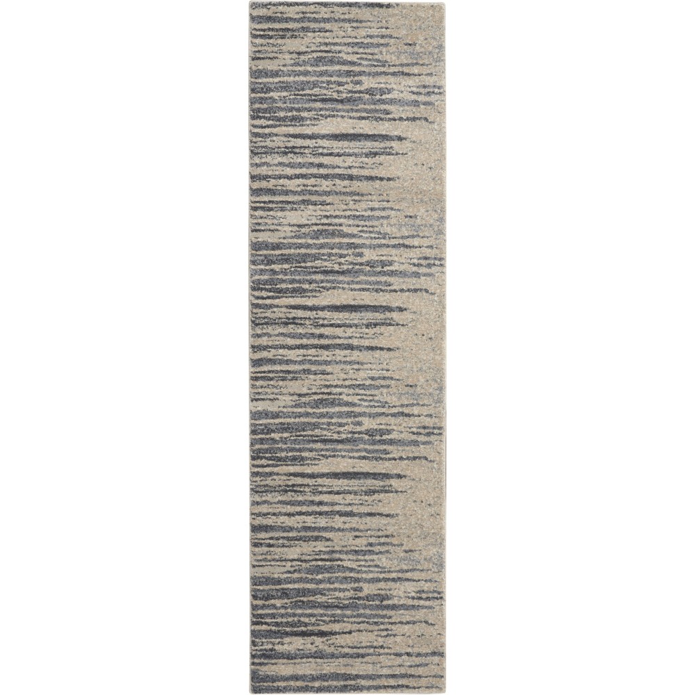 Kathy Ireland Home KI387 Runner Rug, Blue/Beige, 2'2" x 7'6"