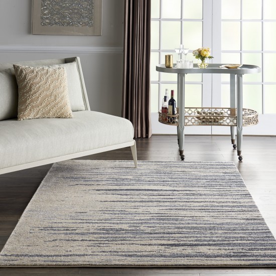 Kathy Ireland Home KI387 Area Rug, Blue/Beige, 3'10" x 5'10"