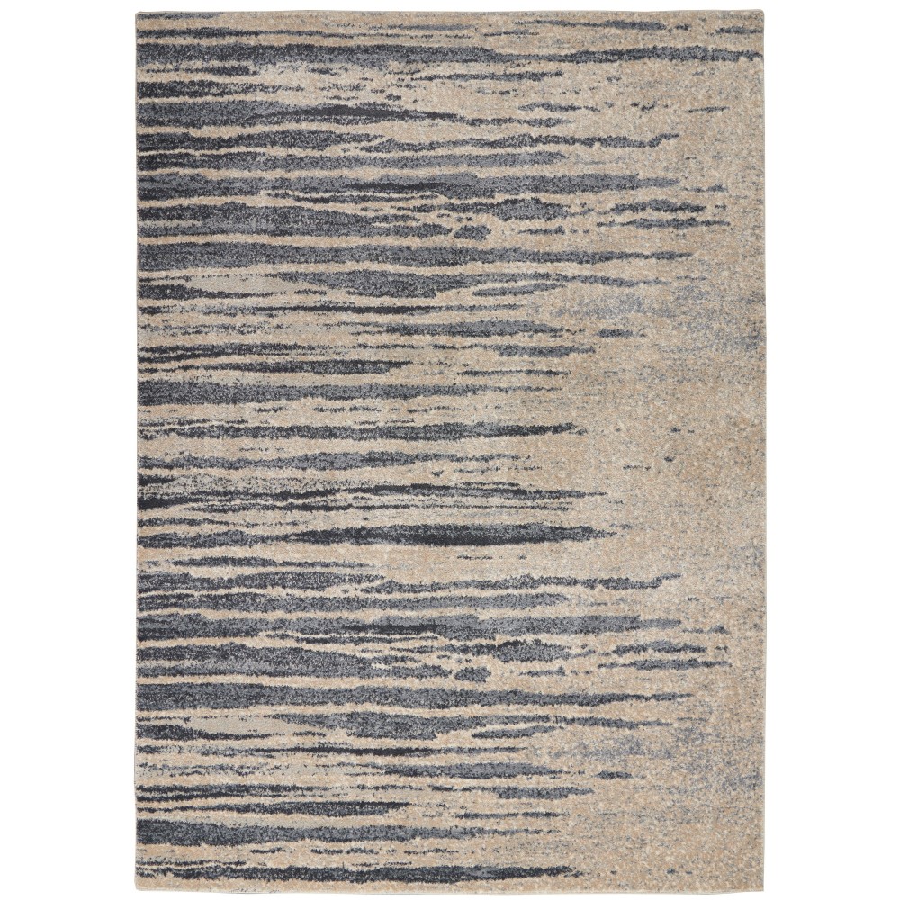 Kathy Ireland Home Moroccan Celebration KI387 Area Rug, Blue/Beige, 5'3" x 7'3"