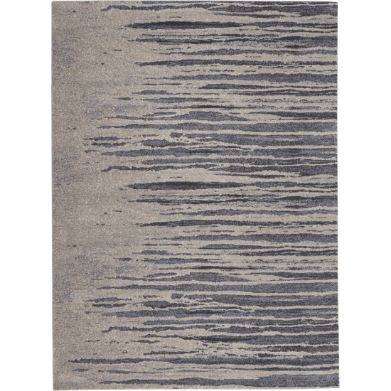 Kathy Ireland Home KI387 Area Rug, Blue/Beige, 7'10" x 10'6"