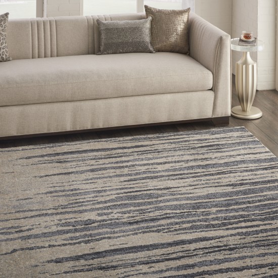 Kathy Ireland Home Moroccan Celebration KI387 Area Rug, Blue/Beige, 9'3" x 12'9"