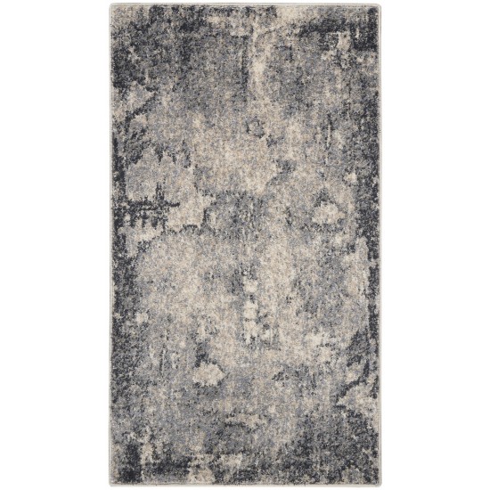 Kathy Ireland Home Moroccan Celebration KI388 Area Rug, Blue/Beige, 2'2" x 3'9"