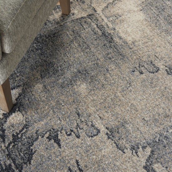 Kathy Ireland Home Moroccan Celebration KI388 Area Rug, Blue/Beige, 5'3" x 7'3"