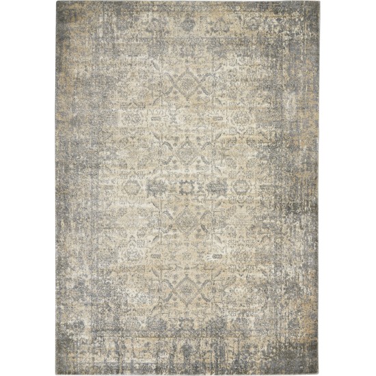 Kathy Ireland Moroccan Celebration KI3M1 Area Rug, Ivory/Slate, 3'10" x 5'10"