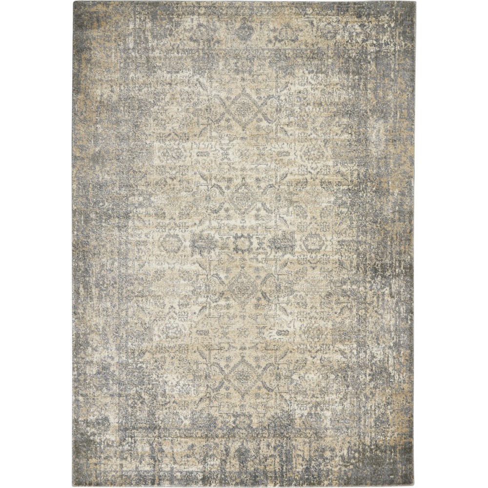 Kathy Ireland Moroccan Celebration KI3M1 Area Rug, Ivory/Slate, 5'3" x 7'3" Kathy Ireland Moroccan Celebration KI3M1 Area Rug, Ivory/Slate, 5'3" x 7'3"