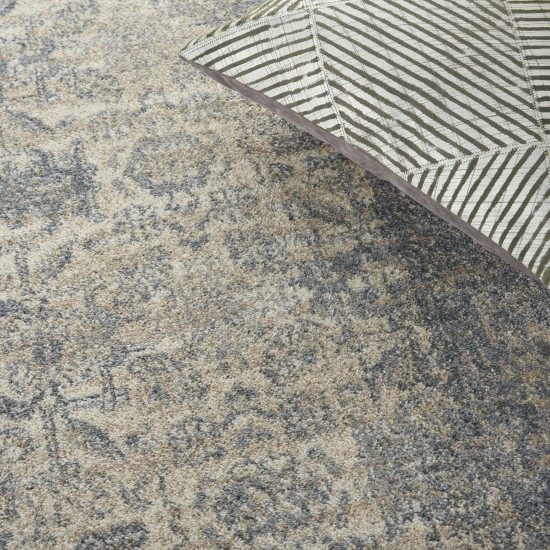 Kathy Ireland Moroccan Celebration KI3M1 Area Rug, Ivory/Slate, 5'3" x 7'3"