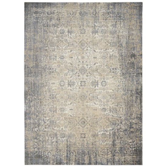 Kathy Ireland Moroccan Celebration KI3M1 Area Rug, Ivory/Slate, 7'10" x 10'6"