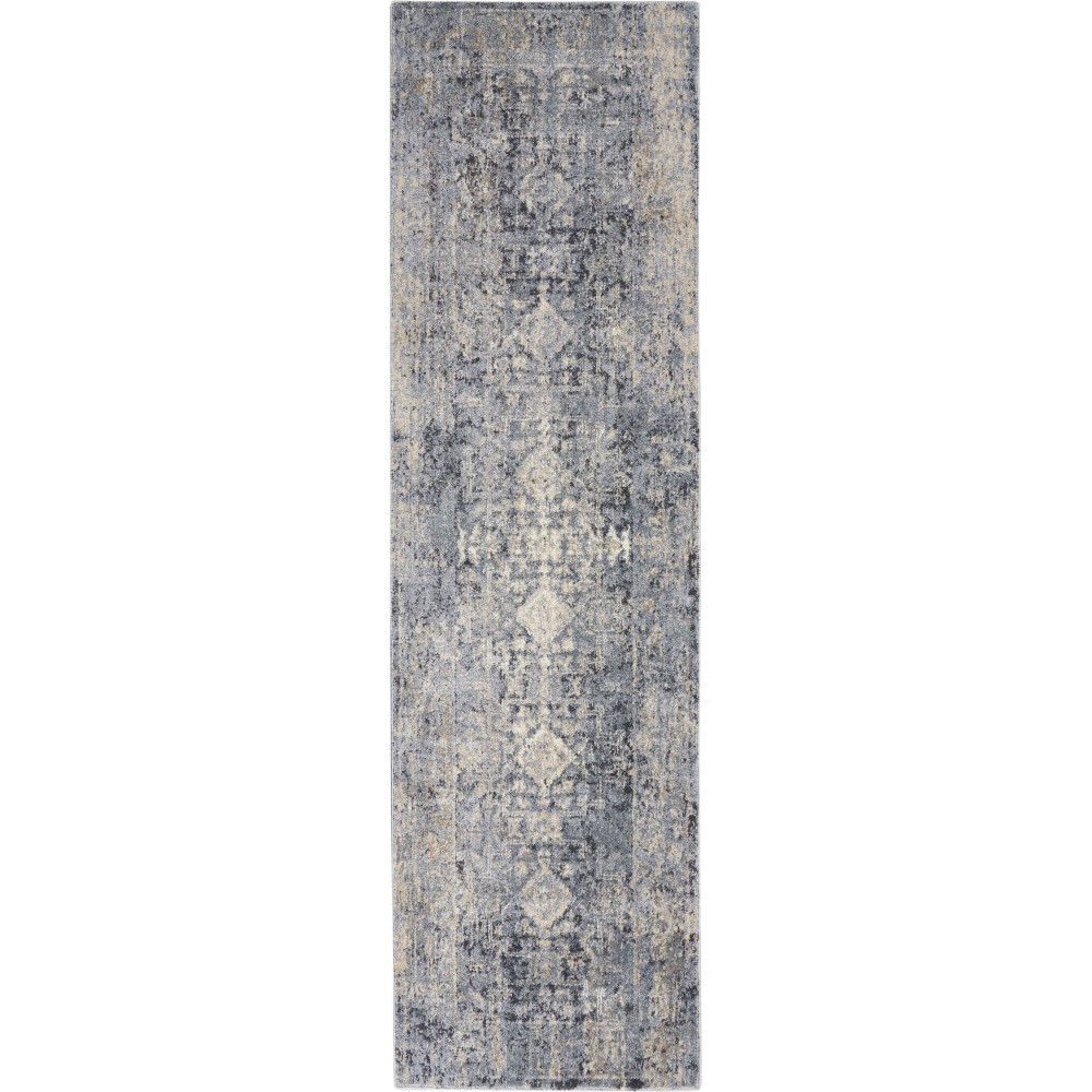 Kathy Ireland Moroccan Celebration KI3M1 Runner Rug, Slate, 2'2" x 7'6" Kathy Ireland Moroccan Celebration KI3M1 Runner Rug, Slate, 2'2" x 7'6"