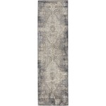 Kathy Ireland Moroccan Celebration KI3M2 Runner Rug, Grey/Slate, 2'2" x 7'6"