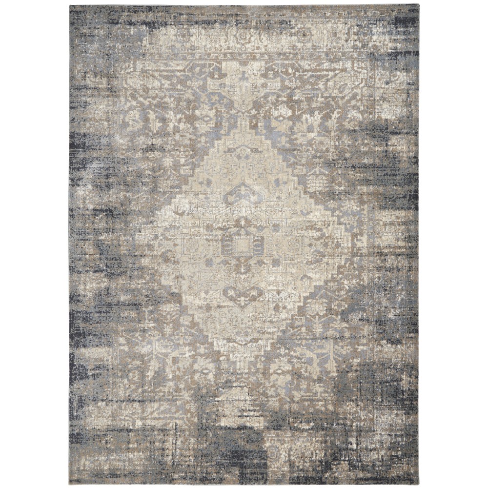 Kathy Ireland Moroccan Celebration KI3M2 Area Rug, Grey/Slate, 9'3" x 12'9"