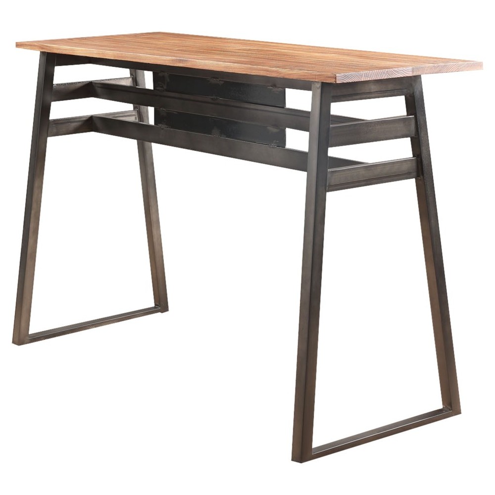 ACME Scarus Bar Table, Natural & Gunmetal