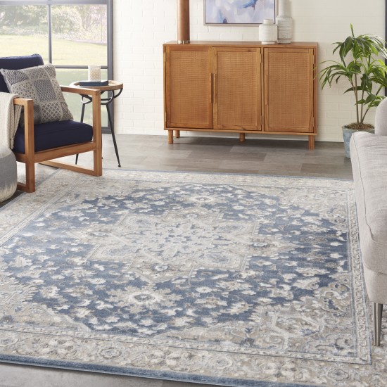 Kathy Ireland Grand Villa KI80 Area Rug, Blue, 8' x 10'