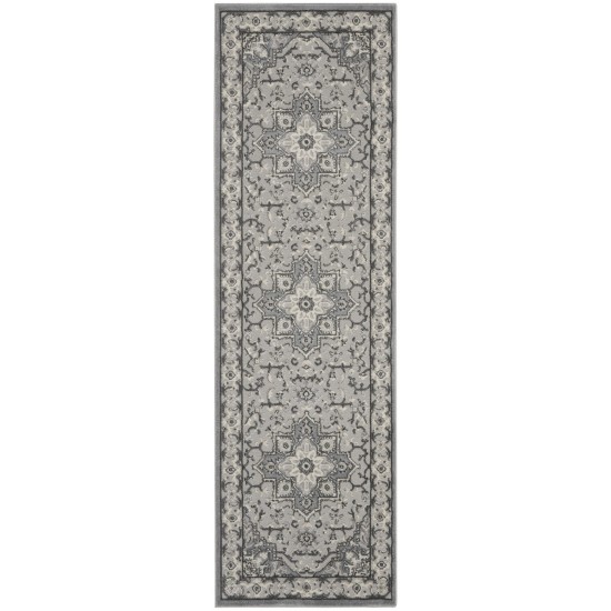 Kathy Ireland Grand Villa KI80 Runner Rug, Grey, 2'3" x 7'3"